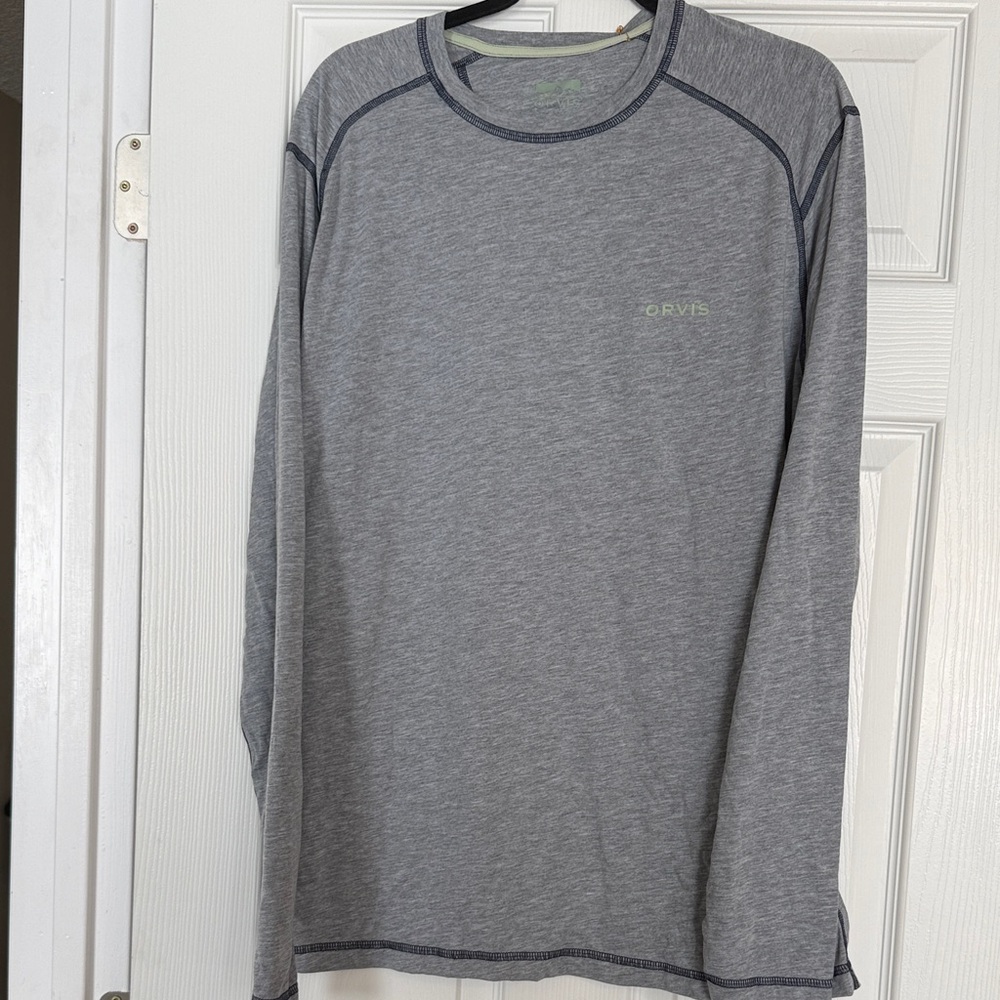 New w/ Tags Orvis Heather Gray Long Sleeve Shirt
